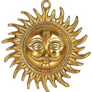nawani Surya Dev God Idol Statue Wall Hanging Metal Hom...