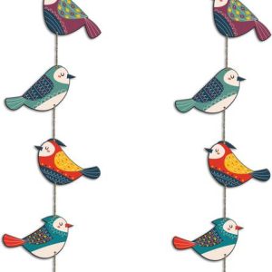 Artvibes Colorful Birds Wall And Door Hanging Decorativ...