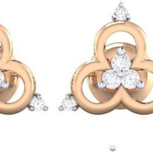 Diamtrendz Jewels Rose Gold 18kt Diamond Stud Earring