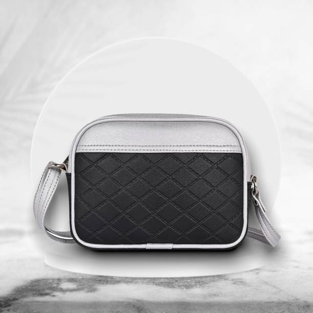 Pramadda Pure Luxury Silver, Black Women Sling Bag Stylish Sling Bag For Wom...