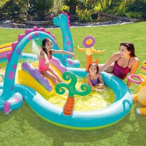 VIRZA TRADE Intex Dinoland Inflatable Play Center, 131"...