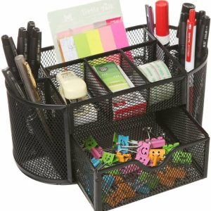 Viradiya's 8 Compartments Metal Desk Organizer