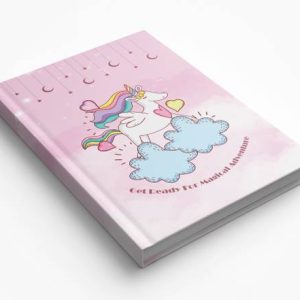 AccuPrints Pink unicorn hardbound Diary A5 Diary Ruled ...