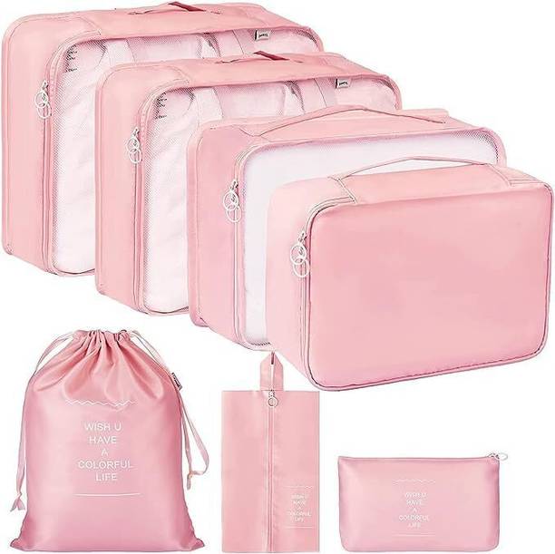 JHWOQU 7pcs Travel Packing Cubes Lightweight Luggage Or...