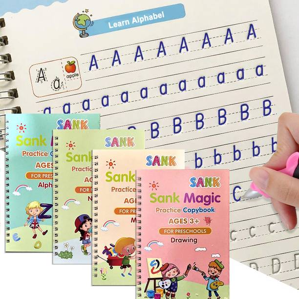 ZEQTOS Magic practice copy book for preschool child 4Bo...