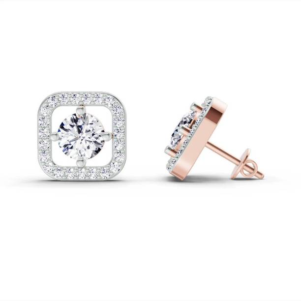 Sparkles Lab Grown Diamond Rose Gold 14kt Stud Earring