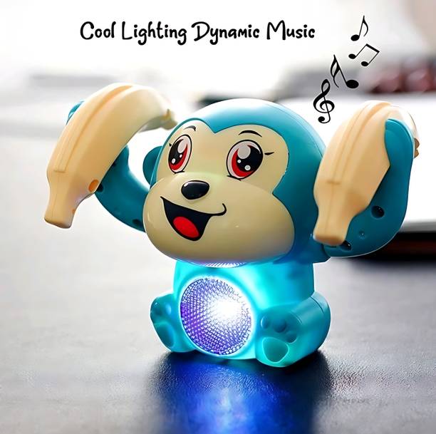 Zenex Dancing Monkey Musical Spinning Rolling Doll Tumb...