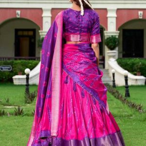RADHVI BIZ Printed Semi Stitched Lehenga Choli