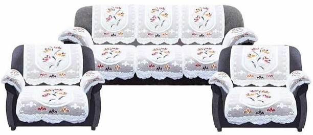 onterio fabs Cotton Floral 3+2 Seater Sofa Cover