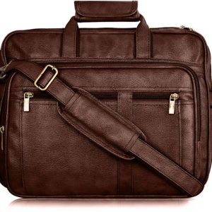 Refresh Styles Brown Color Faux Leather 28L Big Size Office Laptop Bag...