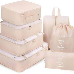 Ashmakam 7 in 1 Travel Essentials Packing Set – Storage...