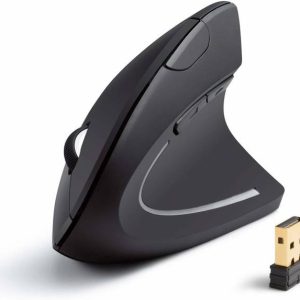 microware 2.4G Wireless Vertical Ergonomic Optical Mous...