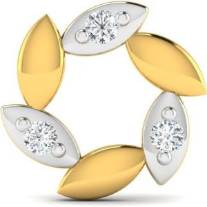 LORDS JEWELS Leaf of Life Diamond Nose Pin 18kt Yellow ...