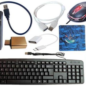ANJO Wired Keyboard-Wired Mouse-Pad-USB Hub 3.0-Cleaner...