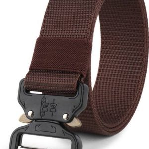 VENLUM Men Party Brown Nylon, Metal Belt