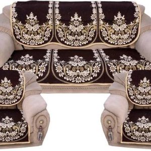 KRISHNA Cotton Floral 10 Seater Sofa Cover