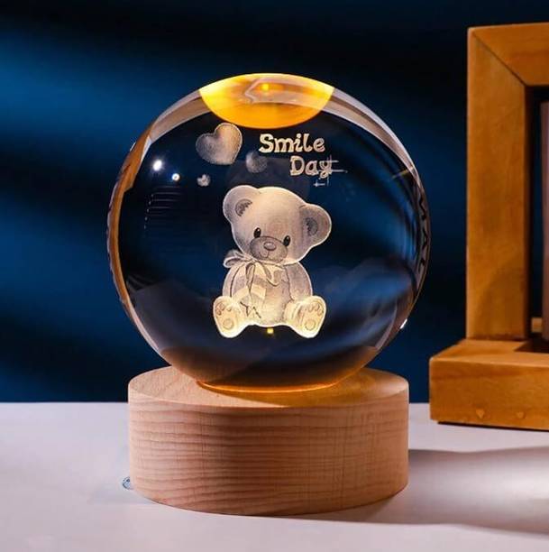 DHRUTI ENTERPRISE 3D Smile Day Crystal Ball Figurine LE...