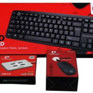 Quantron QKB-11 WIRED KEYBOARD +QMU-535 WIRED MOUSE+QUH...