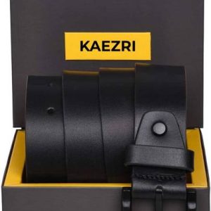 KAEZRI Men Evening, Party, Formal, Casual Black Genuine Leathe...
