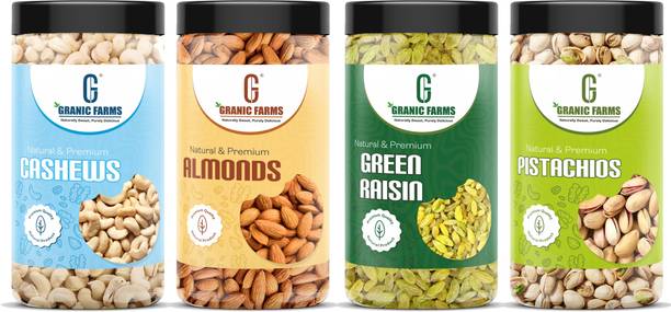 Granic Farms Dry Fruits Combo Pack Of | Kaju Badam Pist...