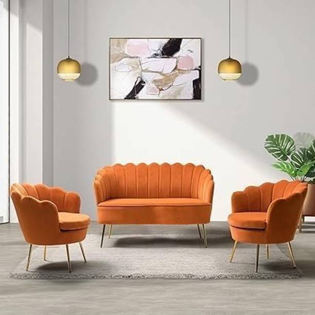 FRIENDS LIFE 3 Piece Velvet Living Room Furniture Set, ...