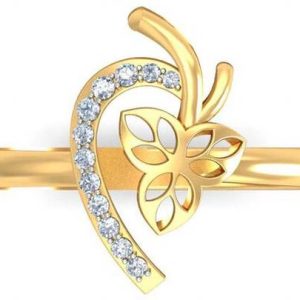 avsar AVR455 14kt Cubic Zirconia Yellow Gold ring