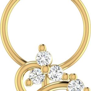 avsar Kriyanshi 18kt Diamond Yellow Gold Nose Wire