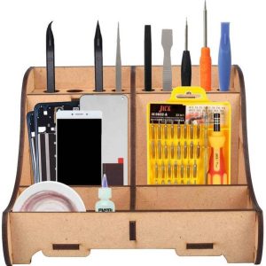 LAKHAJI 23 Compartments wooden office table pen stand