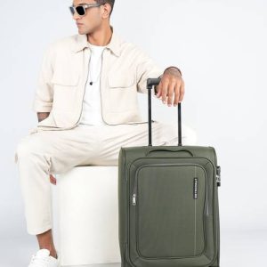 METRONAUT Small Cabin Suitcase (55 cm) 4 Wheels - Lead - Green