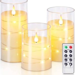 BAREPEPE Flameless Led Candles With Remote and Realisti...