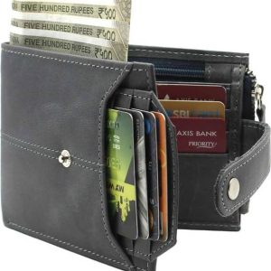 ree cope Men Casual, Trendy, Travel Grey Genuine Leather RFID W...
