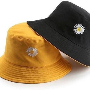Highever Cute Daisy Embroidered Unisex foldable cotton ...