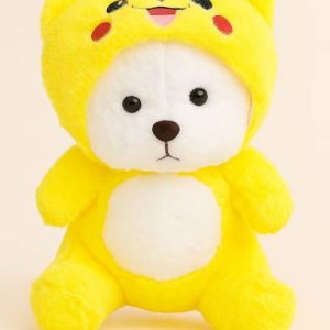 MARSELITE Hoodie Cap Teddy Bear Stuffed Toy, Lovable, H...