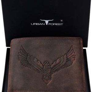URBAN FOREST Men Brown Genuine Leather RFID Wallet - Regular Size