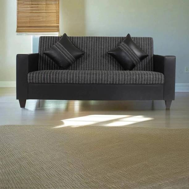 Flipkart Perfect Homes Crete Leatherette and Fabric 3 S...
