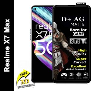 TWIGLO Edge To Edge Tempered Glass for REALME X7 MAX