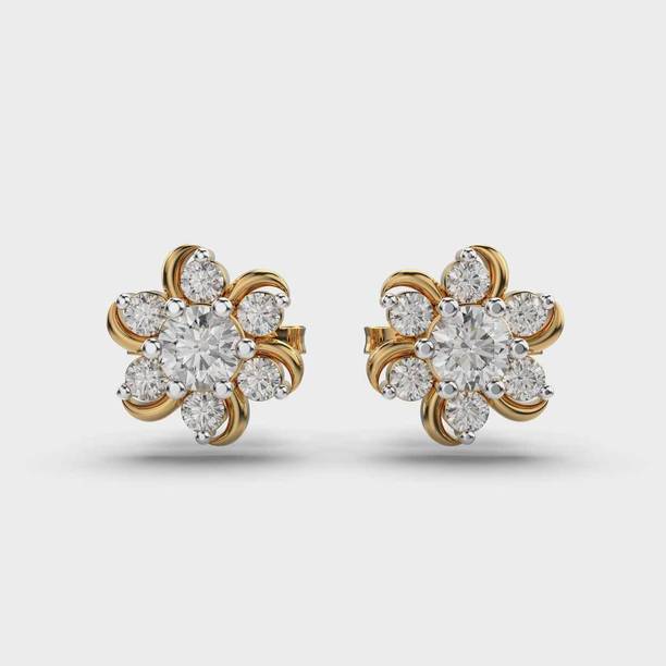 jewelbox Periwinkle Diamond Earrings Yellow Gold 18kt L...