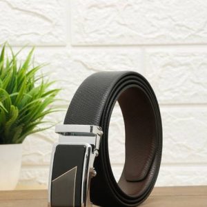 TYBELT Men Formal Black Genuine Leather Reversible Belt