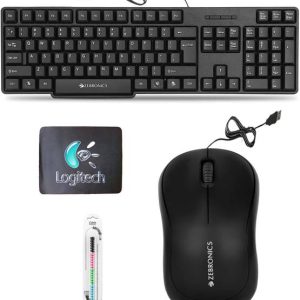 ZEBRONICS K20 Keyboard, Comfort Mouse, MousePad, Cable ...