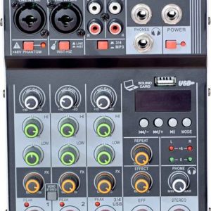 Adiohub Audio Mixer 4 Channel Mini Audio Mixer DJ contr...