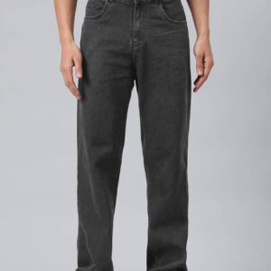BREXX Men Straight Fit Mid Rise Grey Jeans