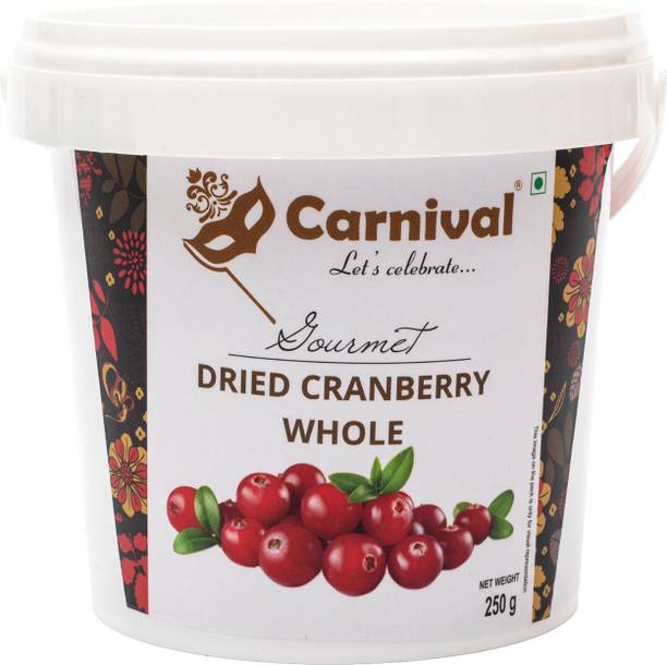 CARNIVAL Gourmet Dried Cranberry Whole | Vegan | Healthy Snacks | Dryfruit| Cranberries