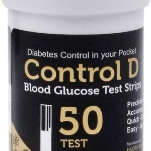 Control D Glucose Test Strips 50 (Pack of 50 Strips, Bl...