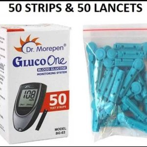 Dr. Morepen 50 lancets 50 Glucometer Strips