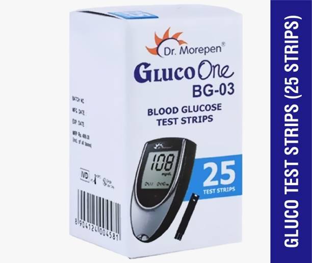 Dr. Morepen BG-03 Blood Glucose Test Strips 25 Glucomet...