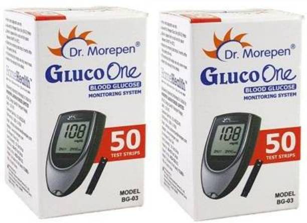 Dr. Morepen Dr Morepen BG-03 50 Test Strips Pack of 2 G...