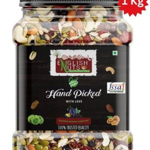 ENGLISH NUTS Healthy Nutmix | Mixed Dryfruits | Trail Mix | Dry fruits & Seeds| 1Kg | Assorted Seeds & Nuts