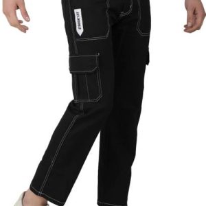 FUDE PRIDE Men Regular Mid Rise Black Jeans