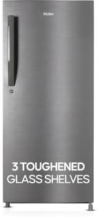 Haier 190 L Direct Cool Single Door 4 Star Refrigerator with Toughned Glass ShelfLarge Vegetable Box