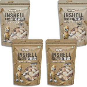 Hapeanuts Inshell Salted Peanut (250g×2) + Unsalted (100 g×2) | Healthy Party Snack Combo